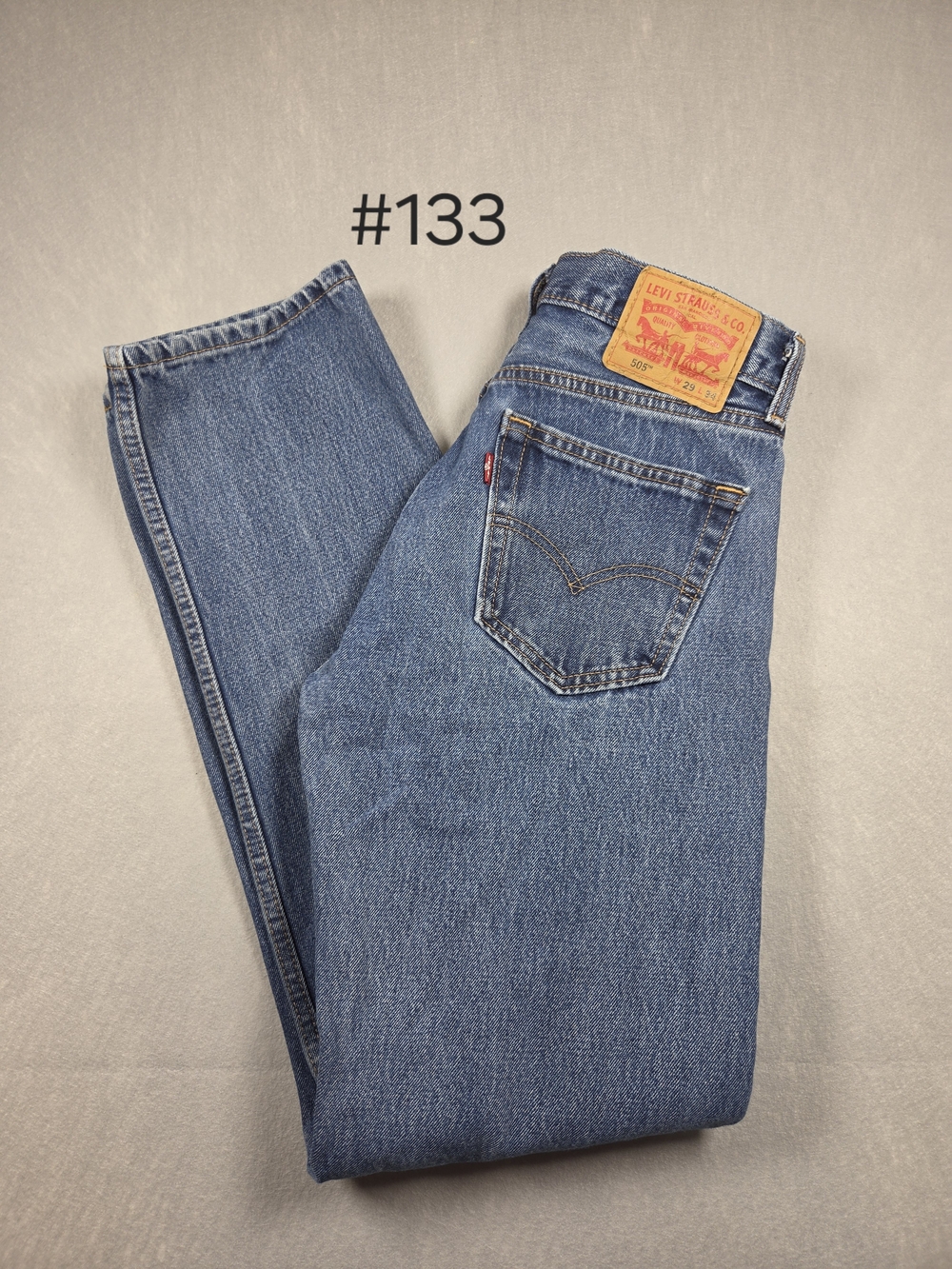 Levi's 505 Regular Fit Straight Leg Jeans - Dark Stonewash 29x34